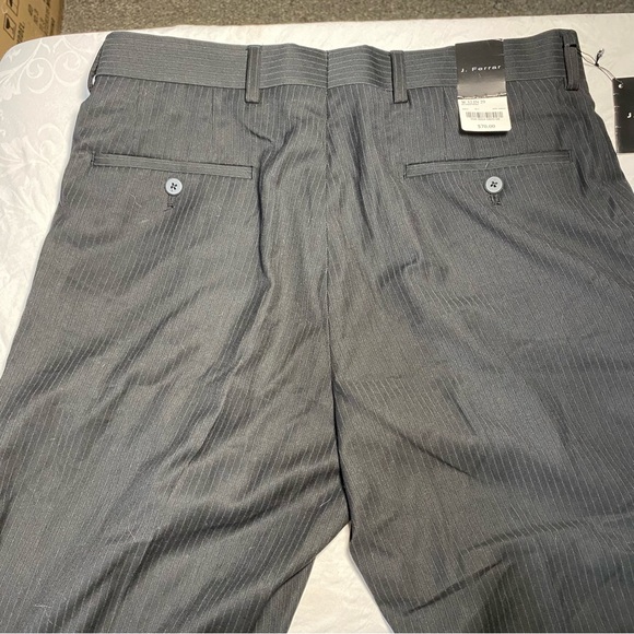 New w/ Tags J. Ferrar $70 Dress Pants Pinstripe Black Men’s Dark Charcoal Stripe - Picture 4 of 16